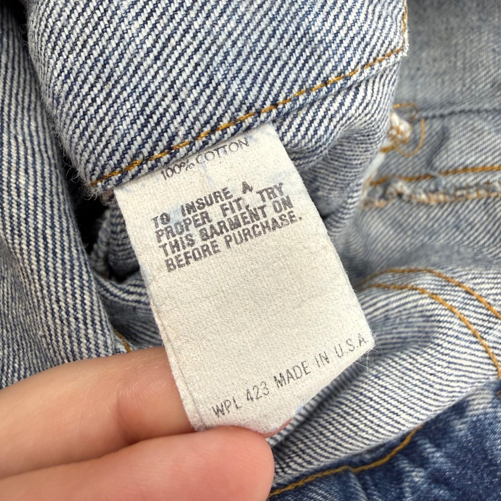 Vintage Levis 70506-0216 Denim Trucker Jacket Made in USA Blue Mens 38R - Picture 4 of 9